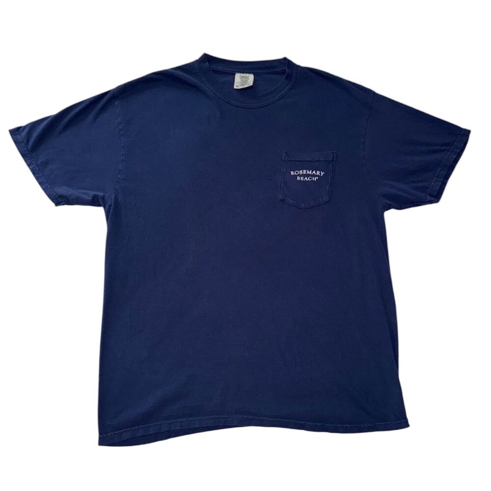 Men's Navy Blue Pocket T-Shirt - Rosemary Beach Graphic Tee